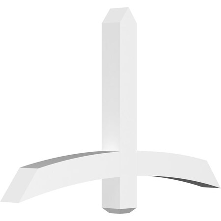 Ekena Millwork Bellingham Architectural Grade PVC Gable Bracket, 48"W x 30"H x 4"D x 4"F, 15/12 Pitch GBP048X30X0404BEL00